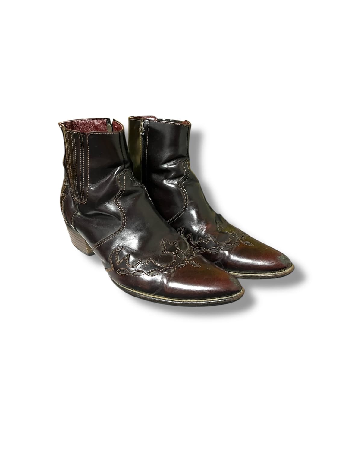 Cuban heel western boots 상품이미지1