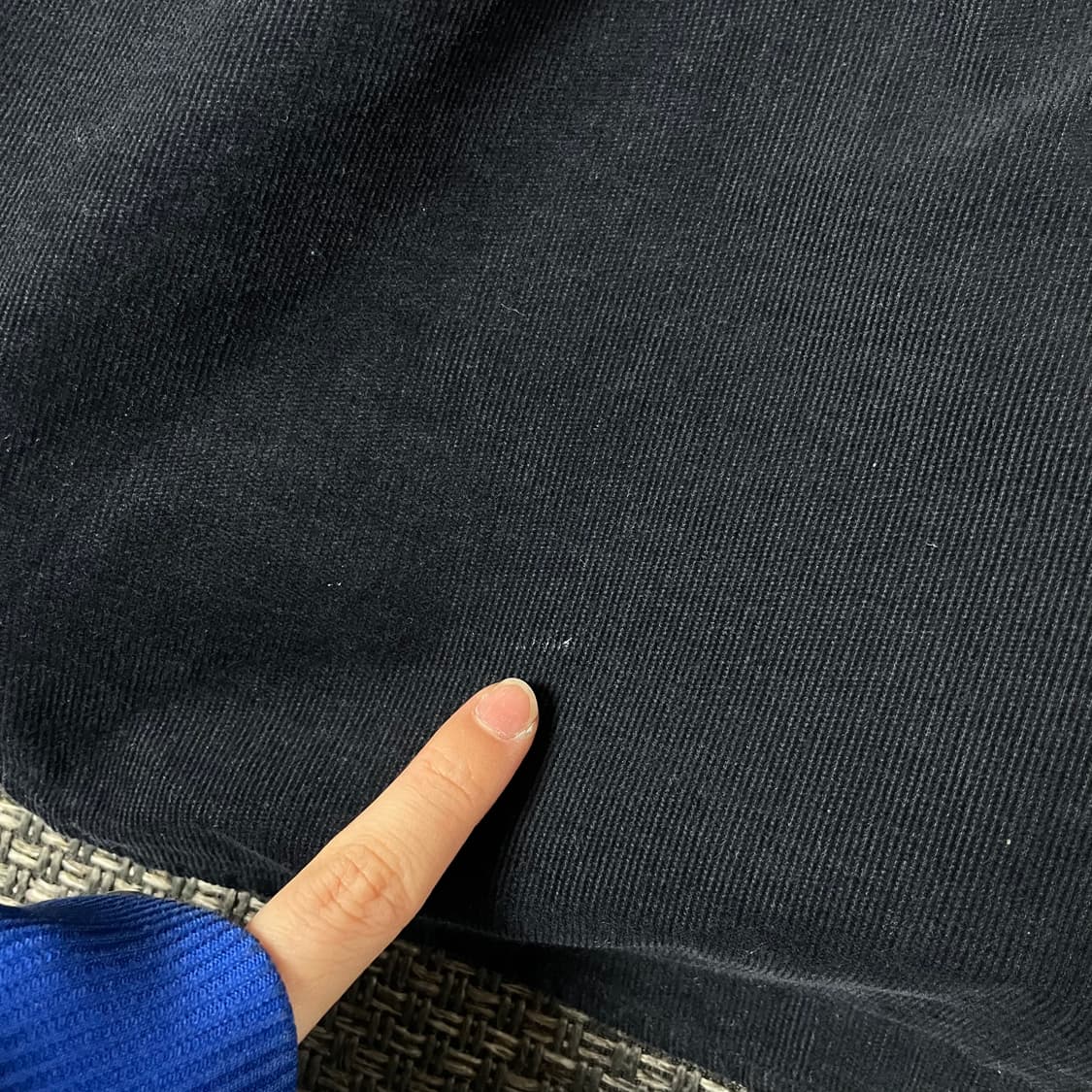 후아유 네이비 코듀로이 긴팔 셔츠 S 상품이미지5