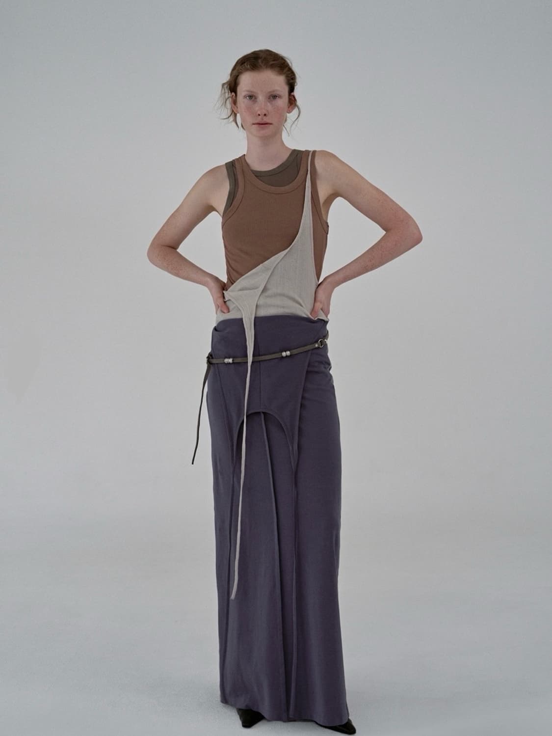 Verso DOUBLE LAYER HALTER NECK DRESS 상품이미지1