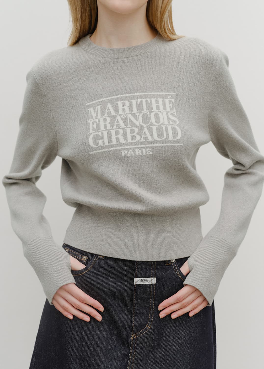 (새상품) 마리떼 프랑소와 저버 로고 니트 S 상품이미지2