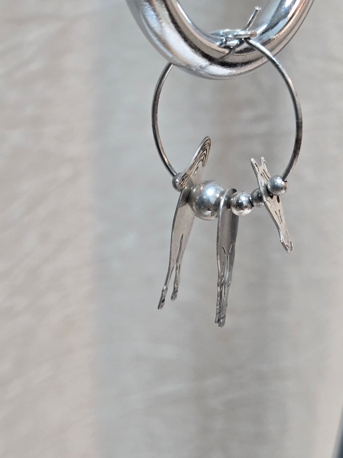 vintage sterling horse earring 상품이미지3