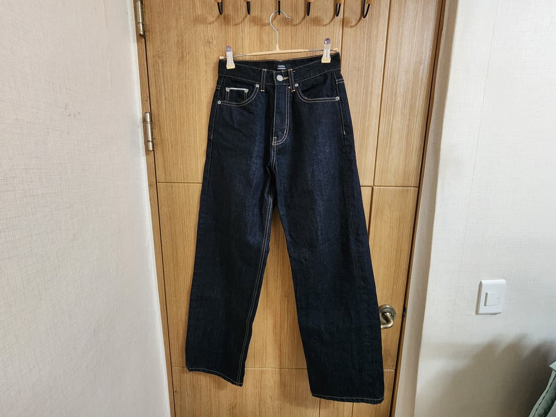 (26)무신사 셀비지 와이드 데님 팬츠 딥인디고 상품이미지2