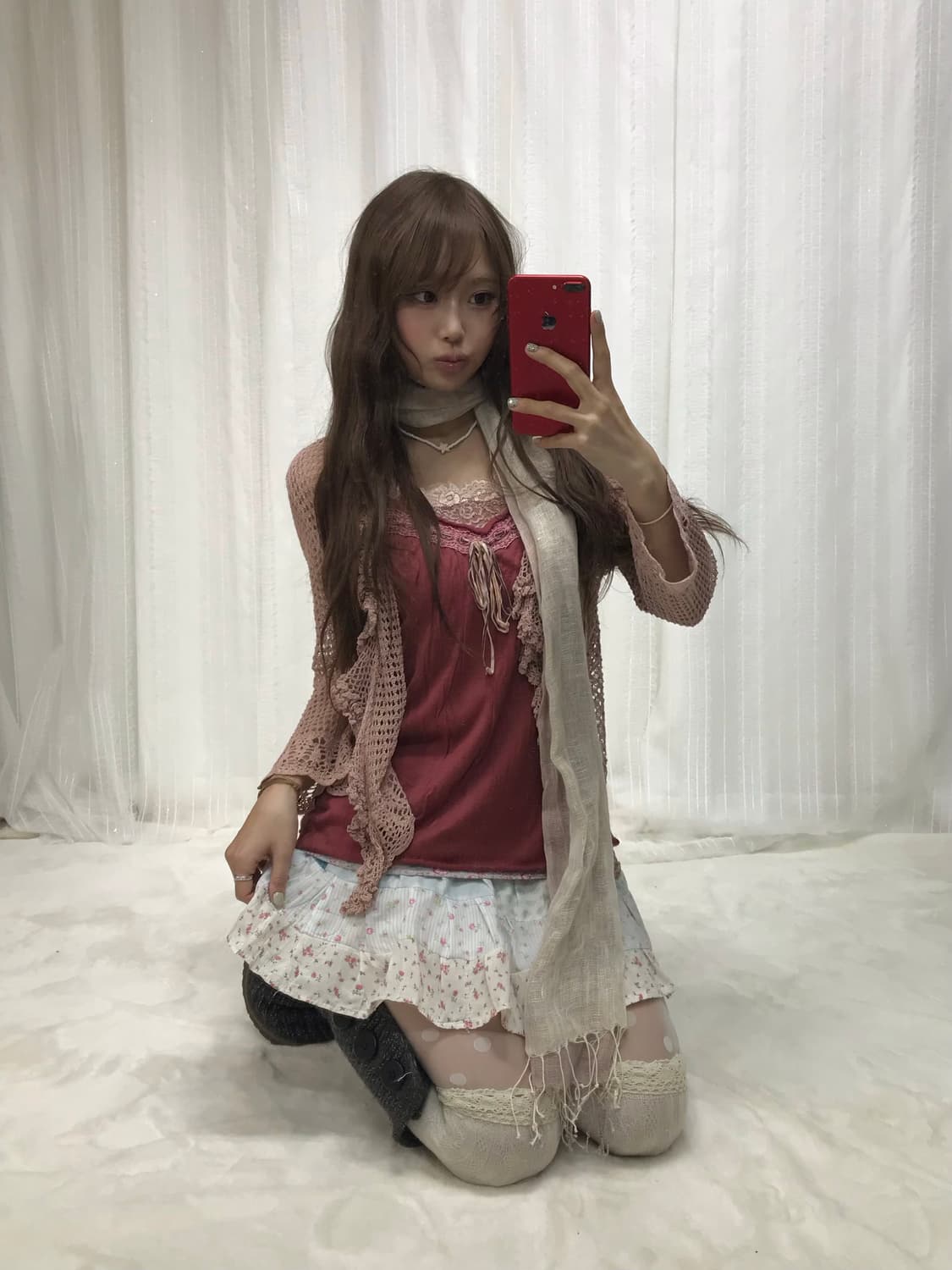 뮤트핑크 잔꽃 패치워크 하구미 페어리 코디세트 상품이미지3