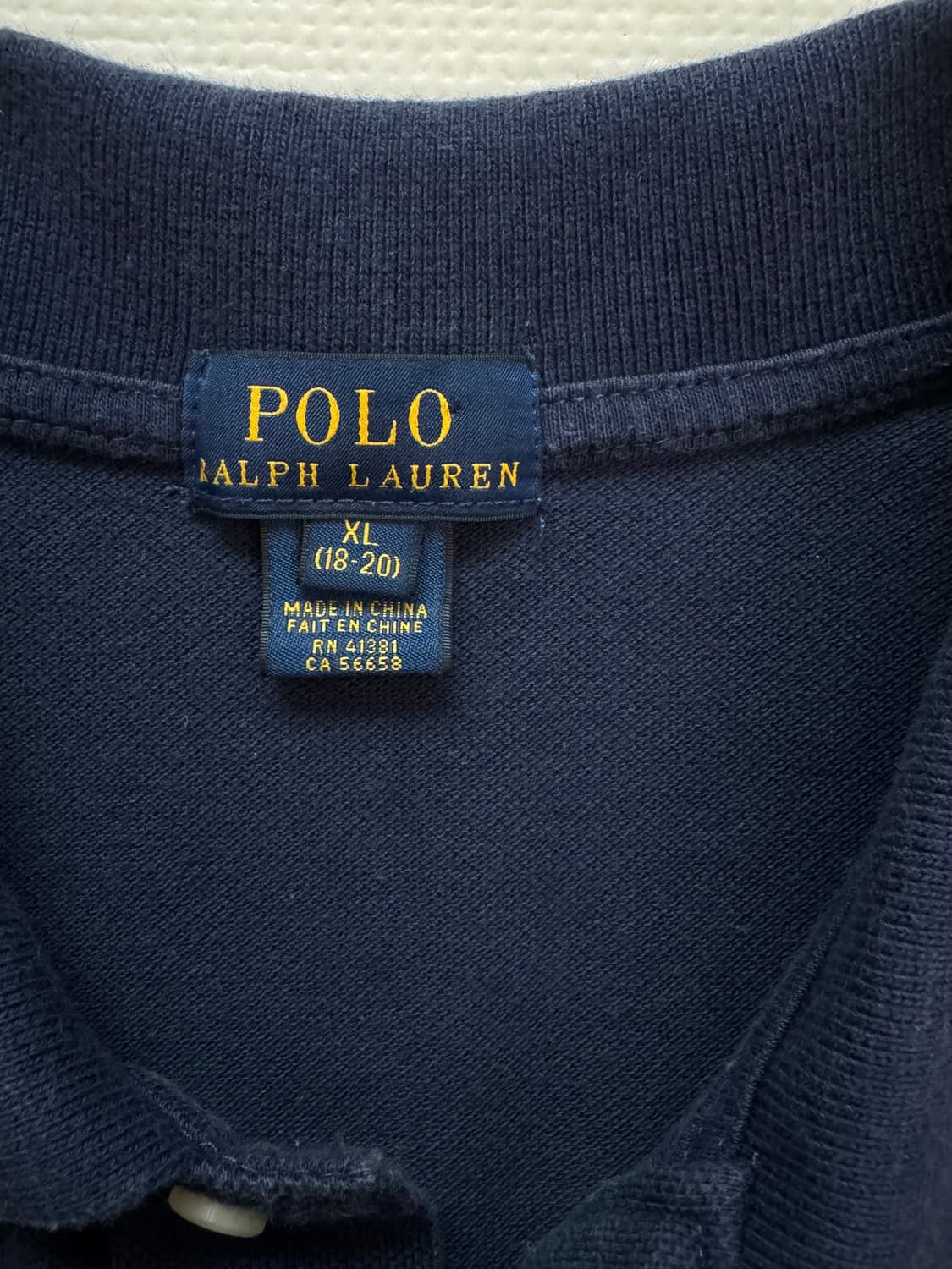 폴로 랄프로렌 레드 빅포니 네이비색상 카라티  상품이미지4