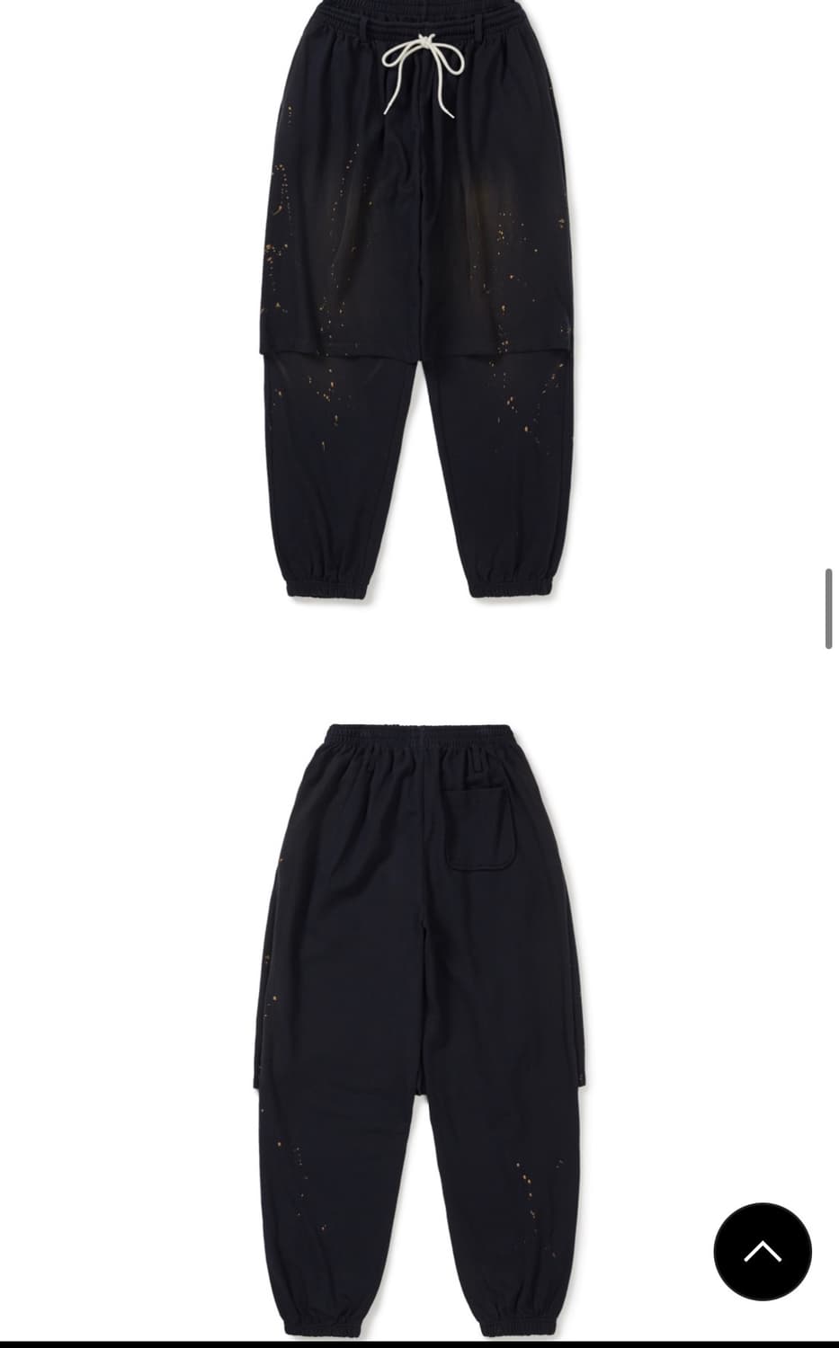 LAYERED DETA IL JERSEY PANTS (NAVY) 상품이미지2