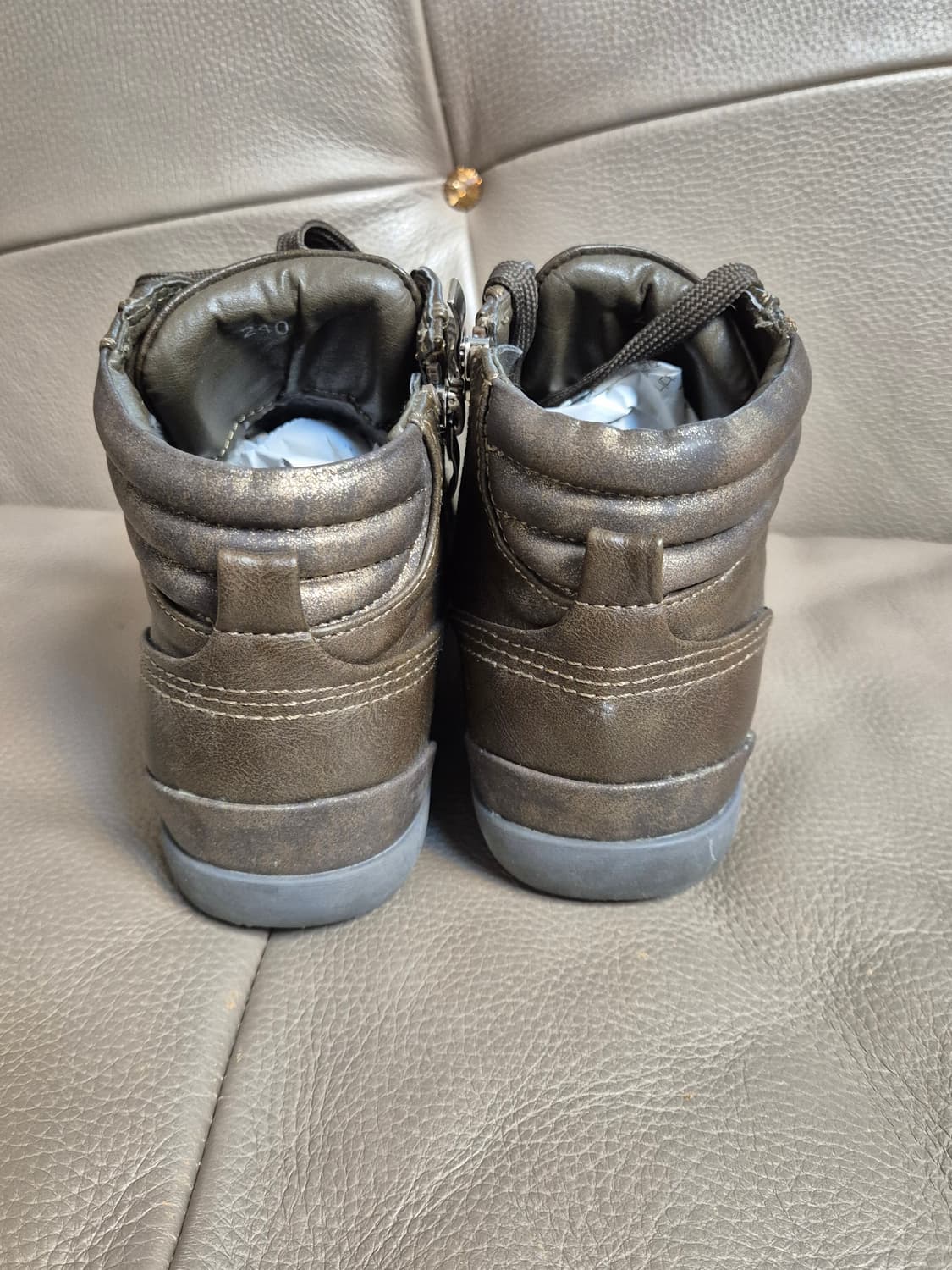 이태리 바이네르  양털 스니커즈 하이 여성 240 상품이미지7