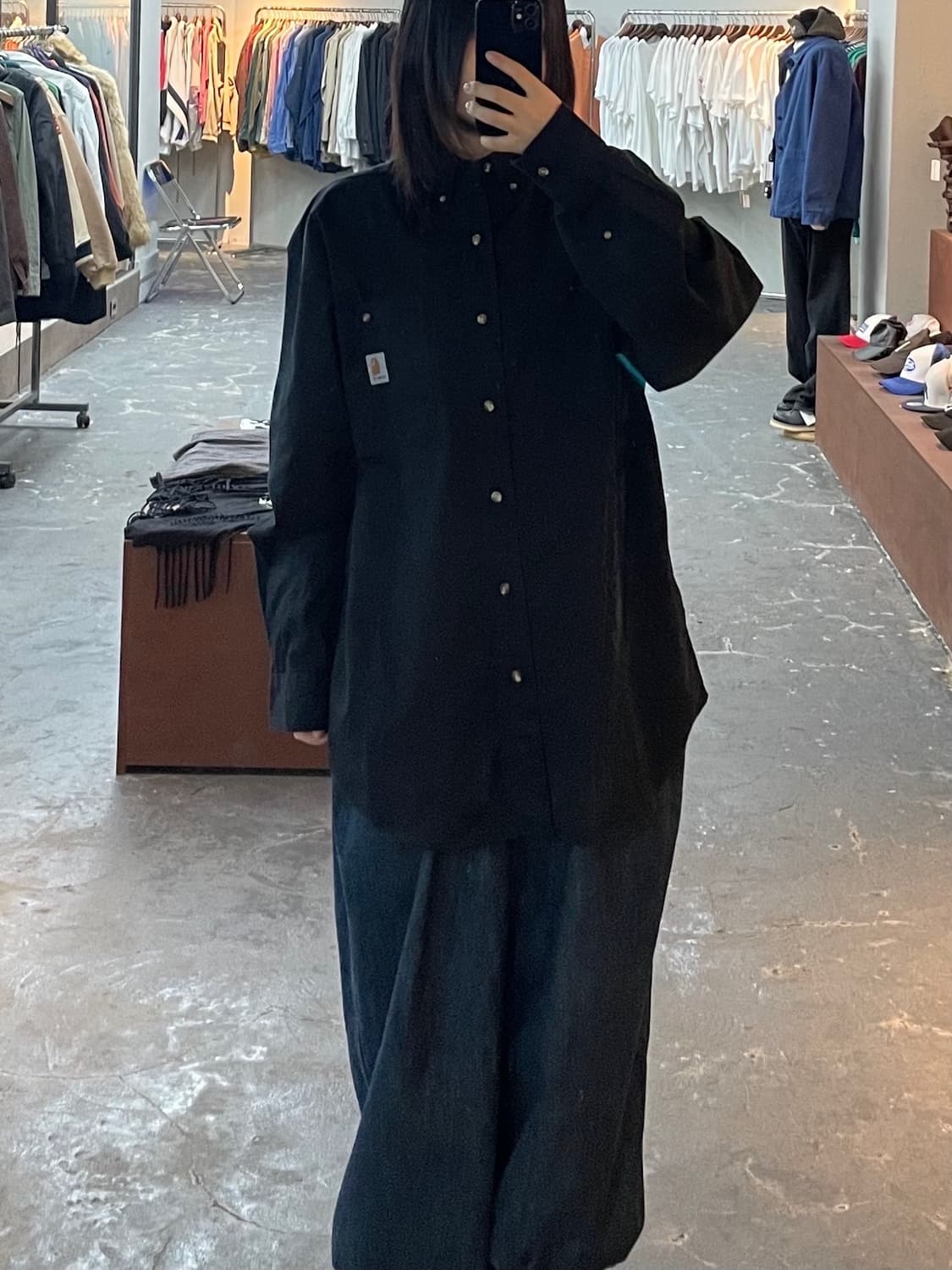 칼하트 블랙 워크 셔츠 H1093 상품이미지1