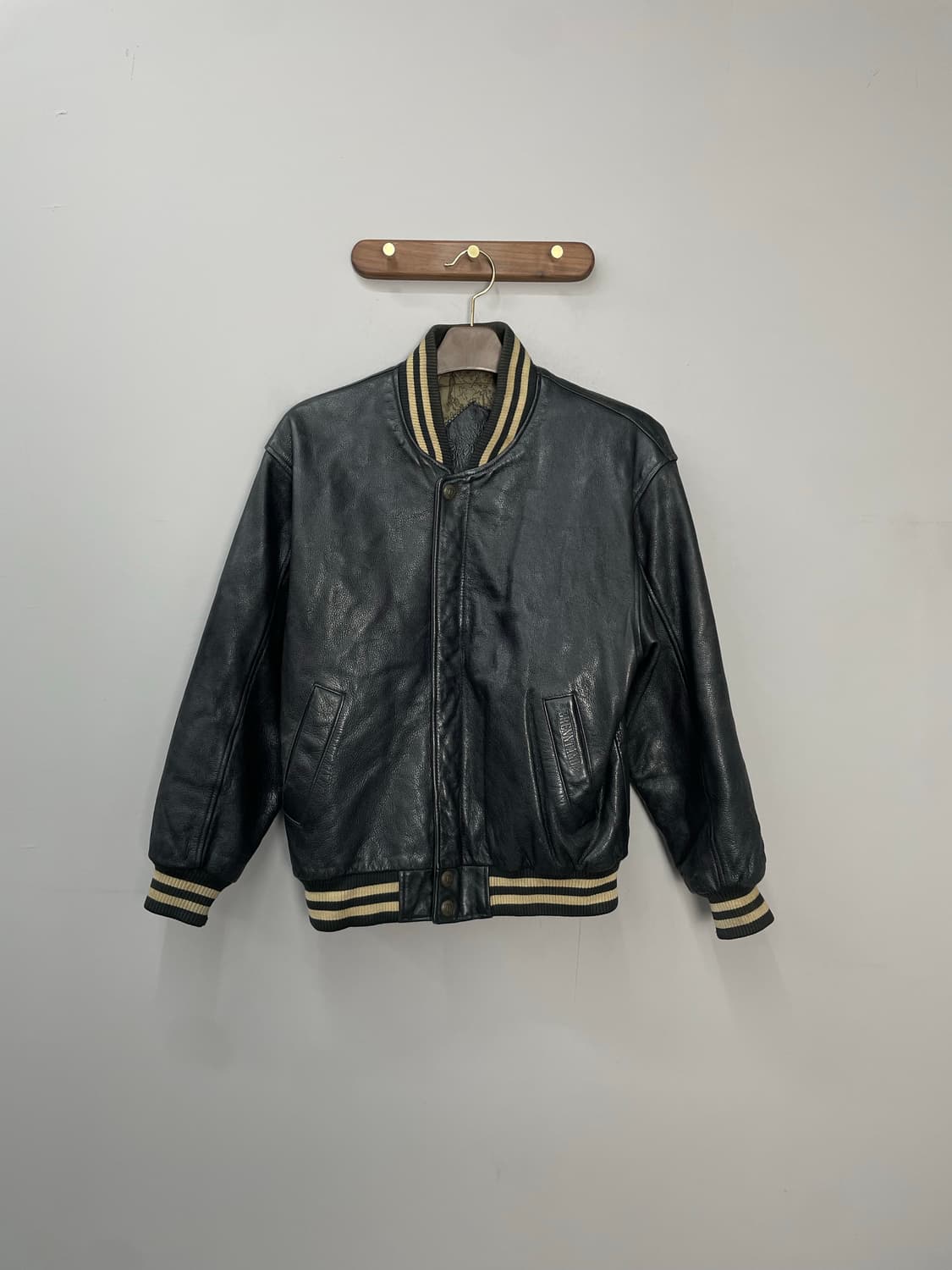 빈티지 블렌따노 블랙 카우 레더자켓 H1037 상품이미지2