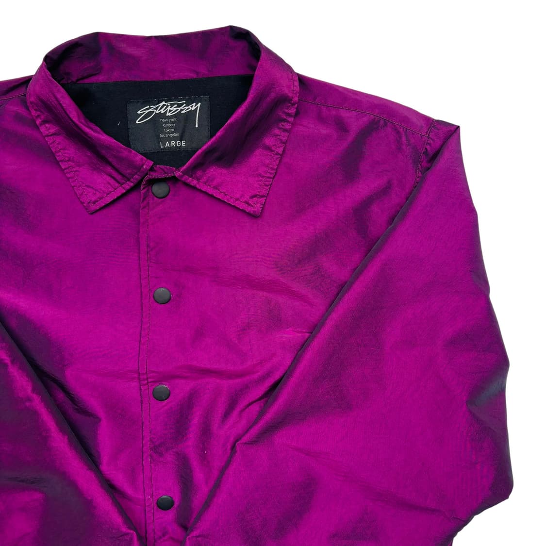 스투시 퍼플 나일론 코치자켓 L 상품이미지2