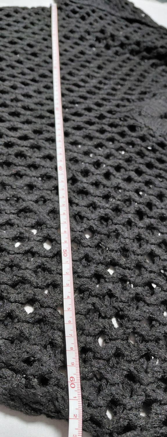 [GRL] 루즈핏 브이넥 그물 니트 (블랙/F사이즈) 상품이미지9