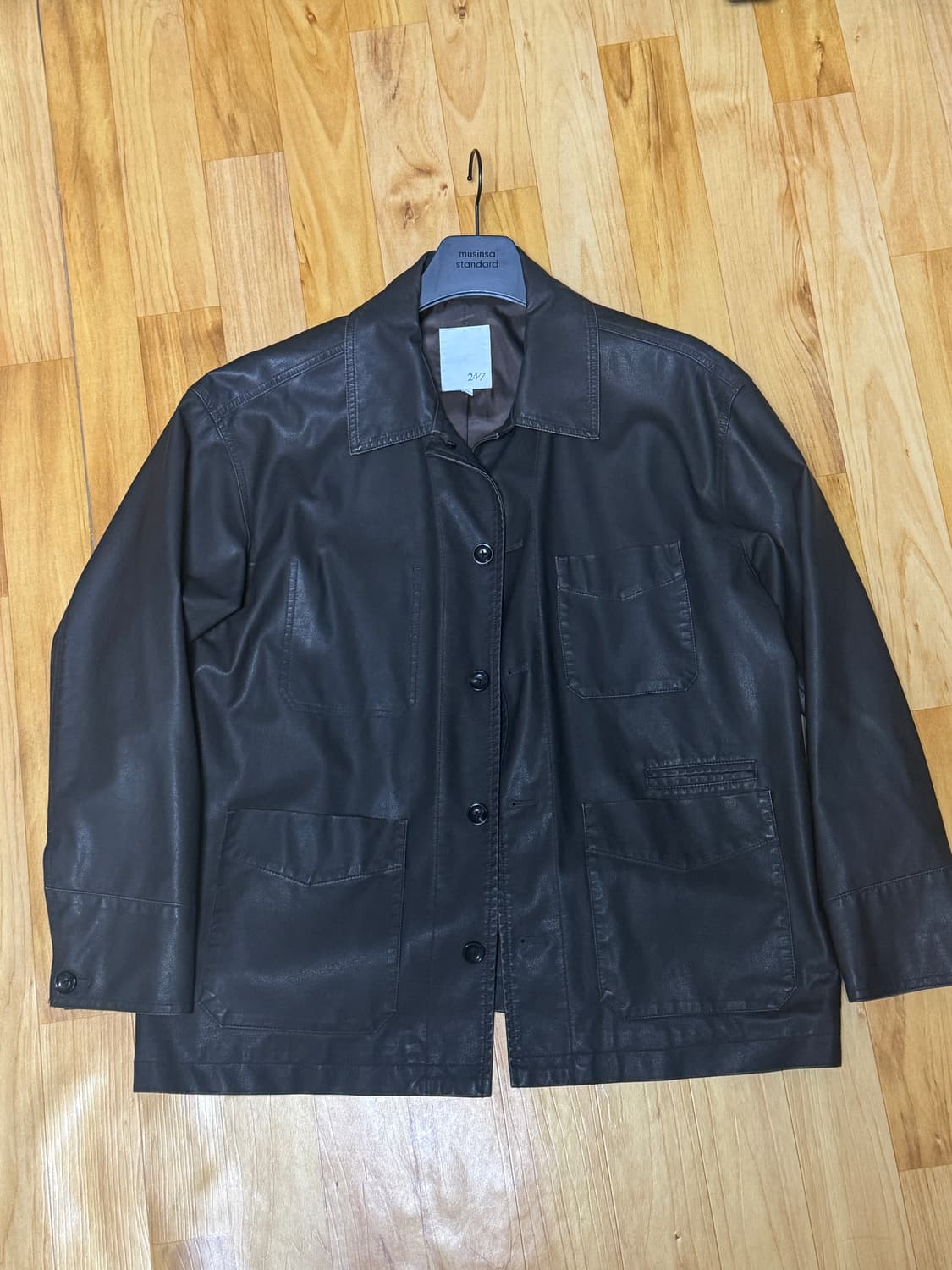 247 레더 프렌치 워크자켓 다크브라운 M 상품이미지2