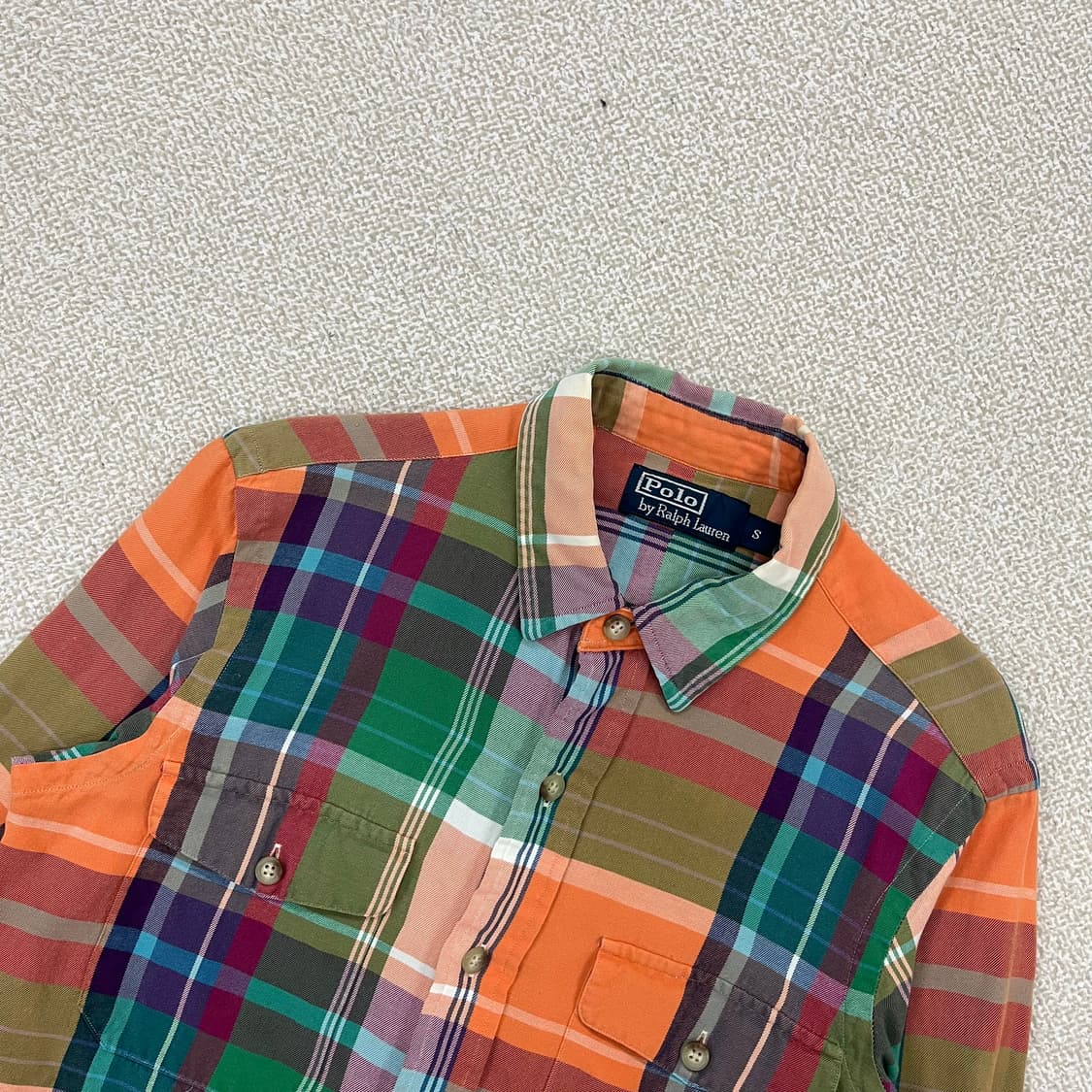 [S] 폴로 랄프로렌 빈티지 마드라스 체크 웨스턴 셔츠 4002 상품이미지4