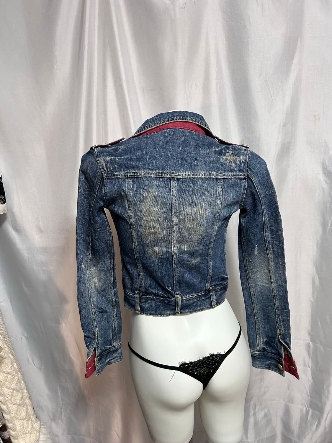 y2k gold button detailed denim jacket 상품이미지4