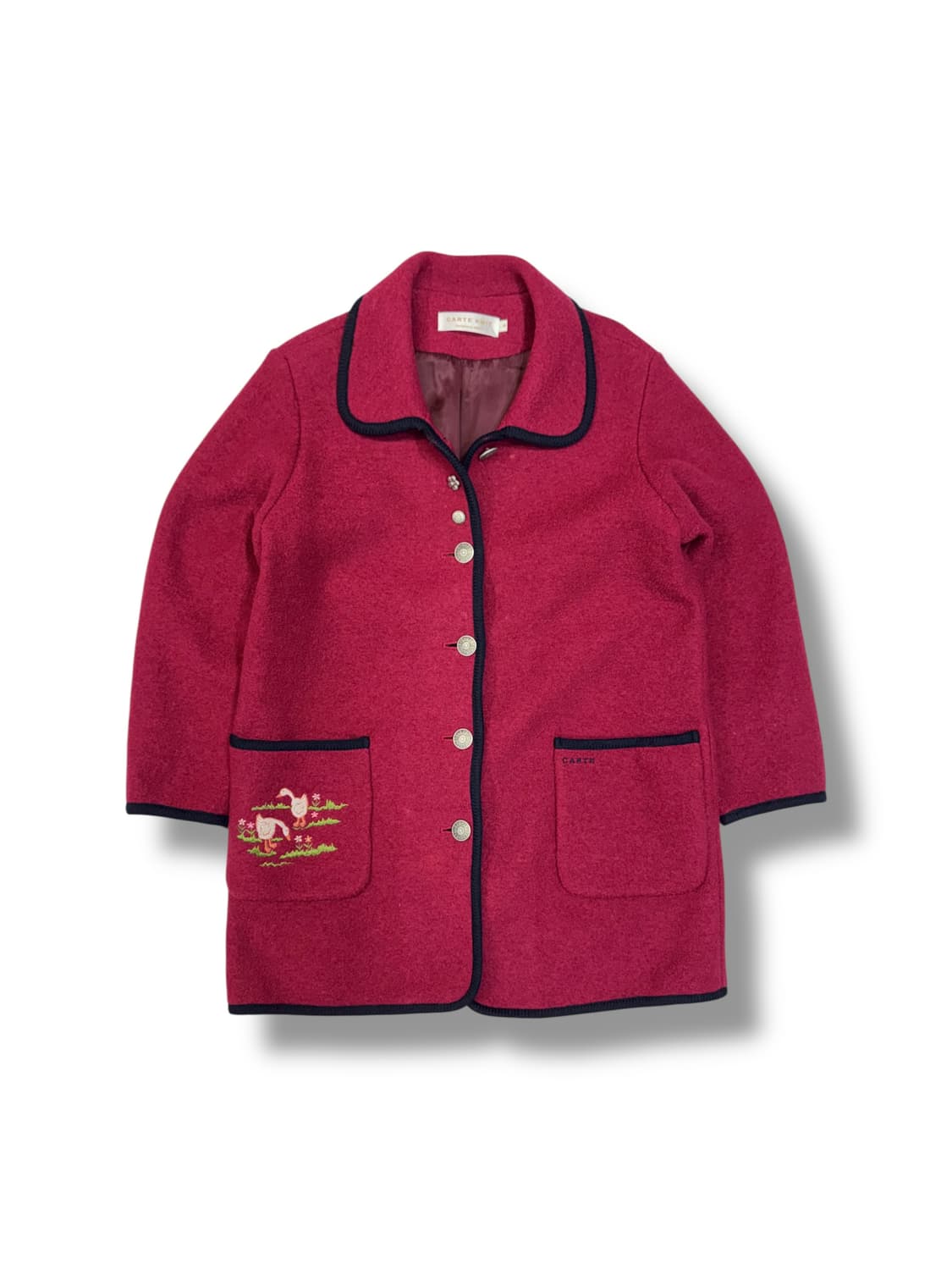 카르테니트 Carte Knit 자수 포인트 울 자켓 (M)   상품이미지1