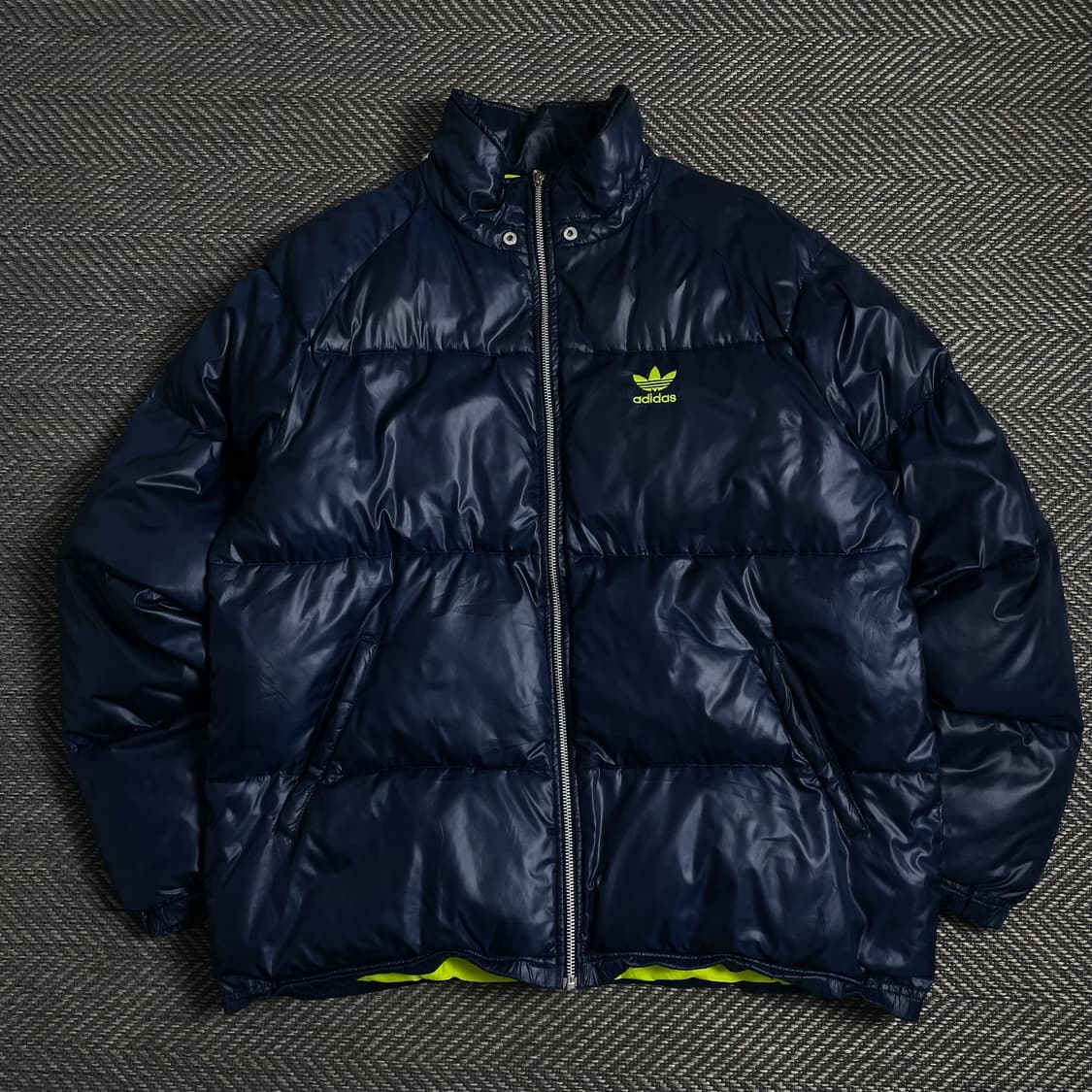 00s 아디다스 네온 자수로고 네이비 패딩 점퍼y 3966 상품이미지2
