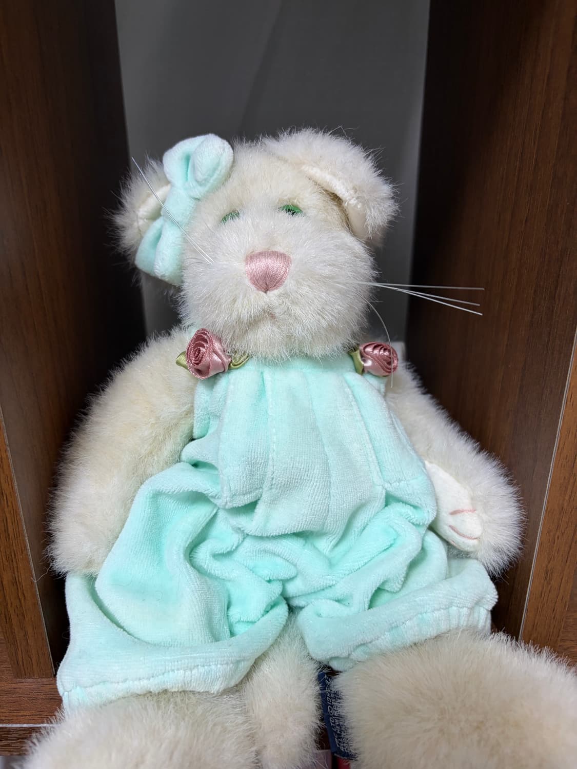 빈티지 보이즈베어 민트 점프슈트 고양이 상품이미지1