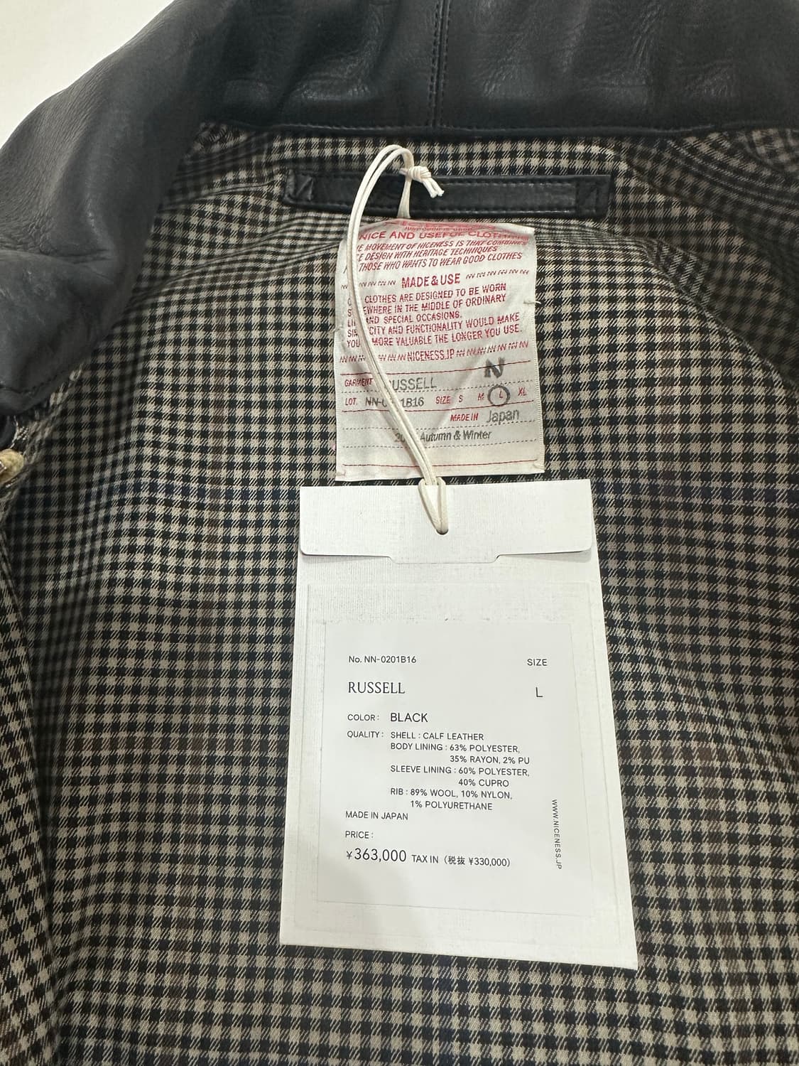 [L] 나이스네스 25AW 오일드카프레더 A-2 자켓 새상품 상품이미지4