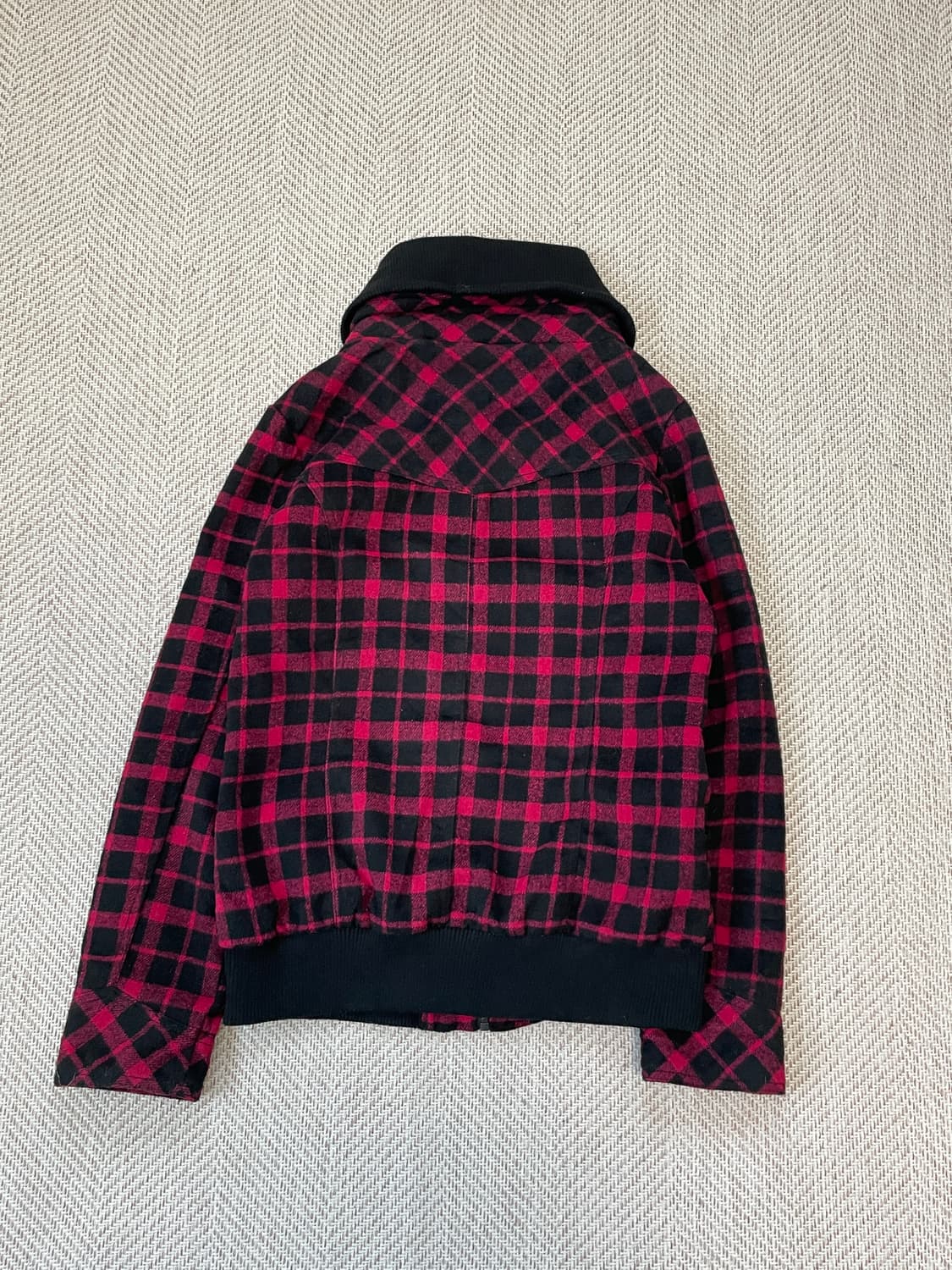 빈티지 체크 패턴 블루종 자켓 goa y2k J03663 상품이미지7