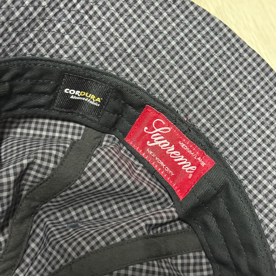 슈프림 코듀라 플레이드 벨 햇 블랙 모자 상품이미지5