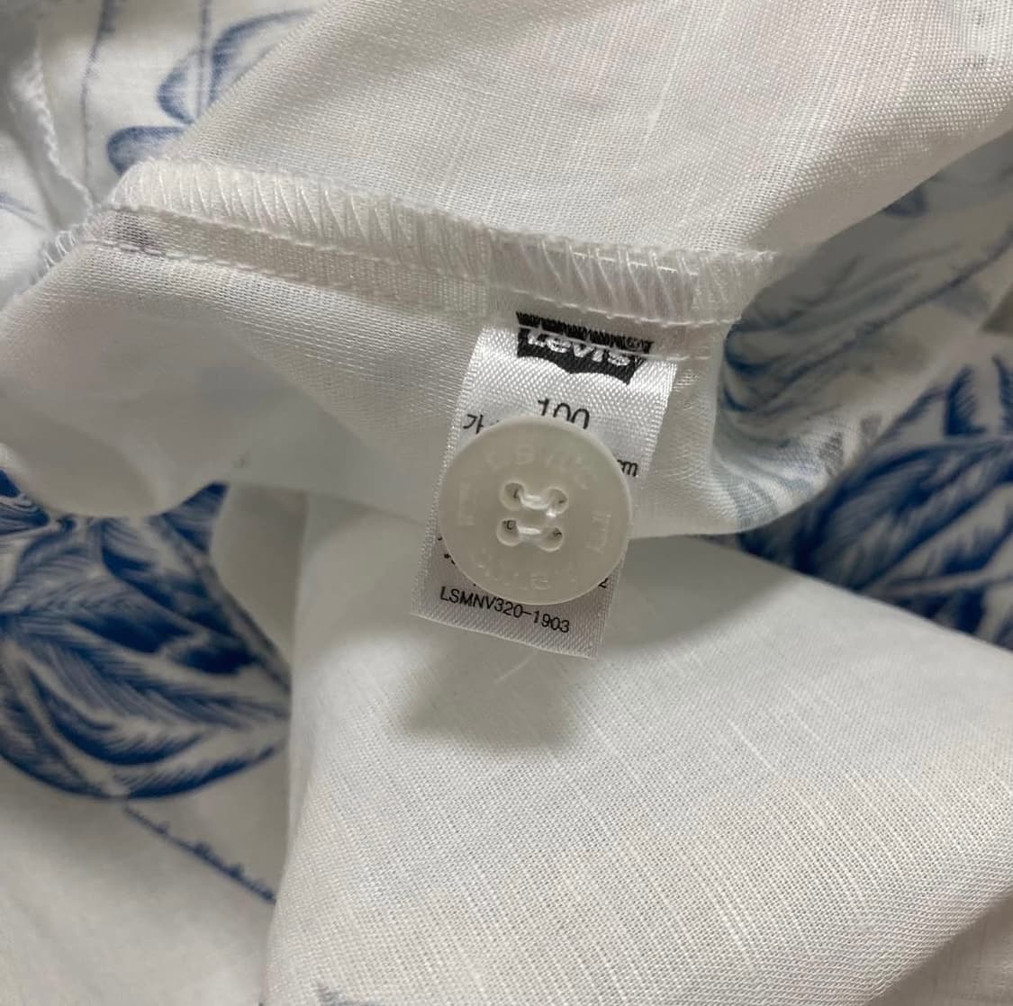 리바이스 야자수 패턴 하와이안 반팔 셔츠 상품이미지4