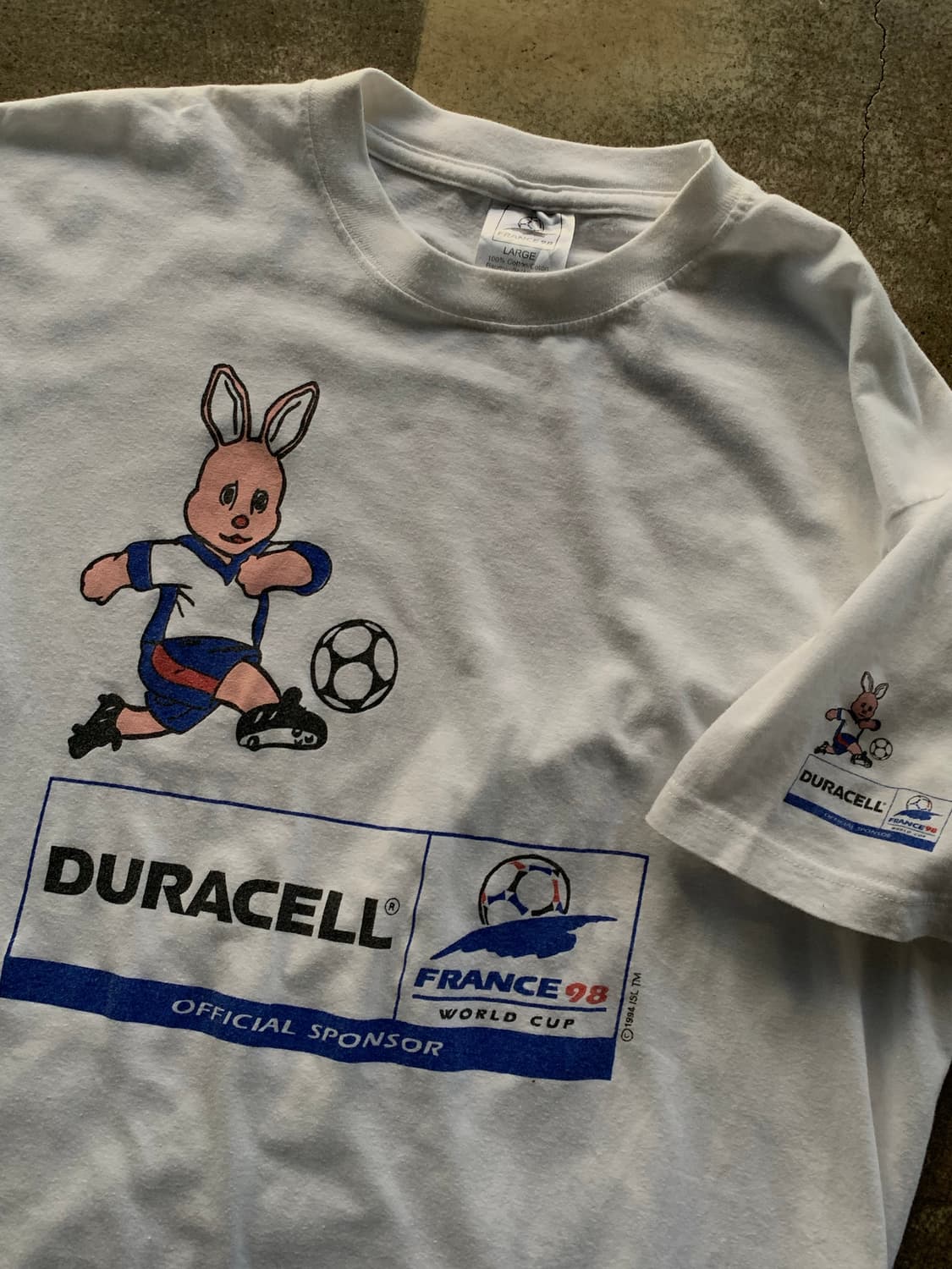 1998 프랑스 월드컵 프로모션 티셔츠 듀라셀 풋볼 버니 상품이미지1