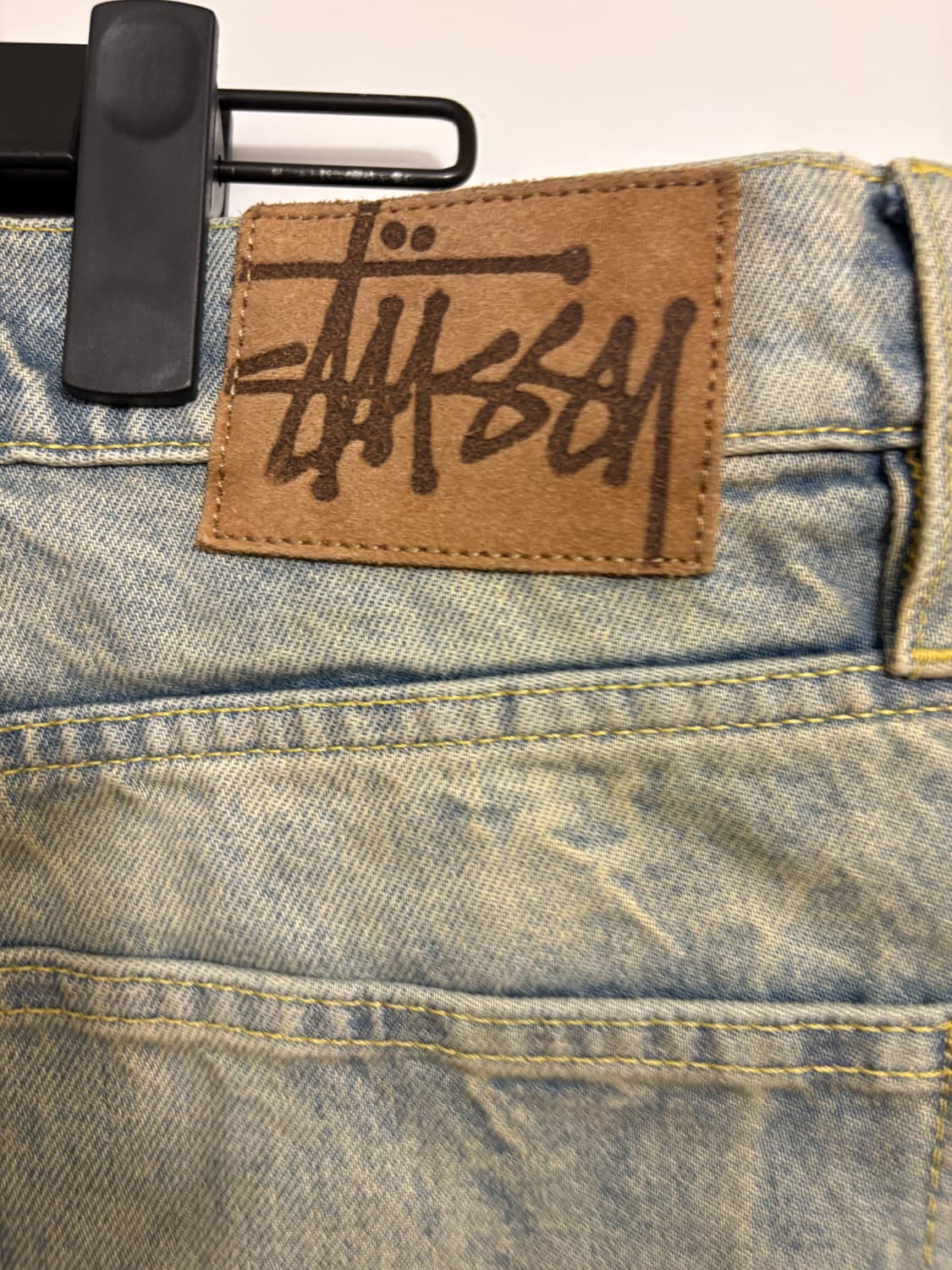 스투시 데님 빅올 쇼츠 샌드워시 사이즈 34 상품이미지5