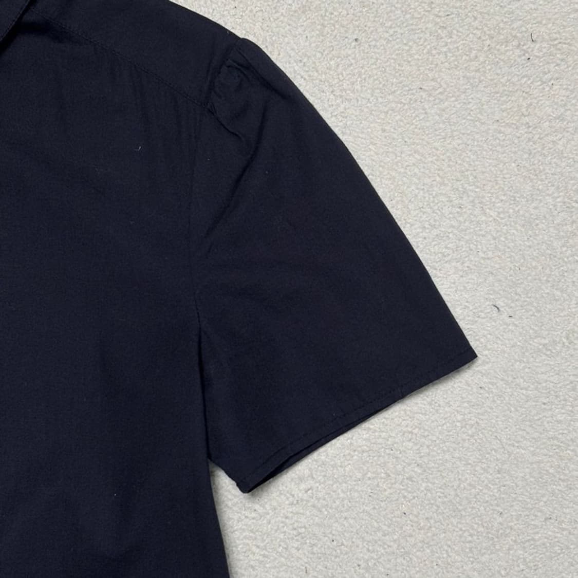 ATHE 프릴 셔츠 원피스 네이비 34 상품이미지2