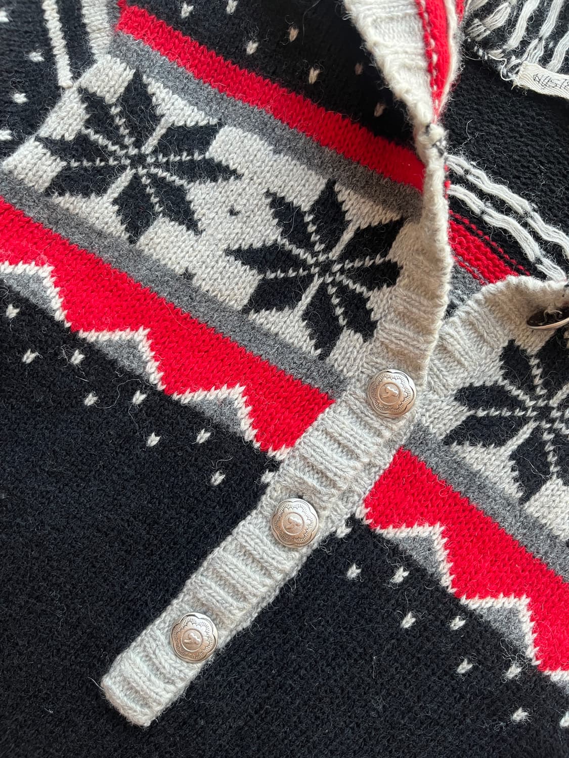 히스테릭 글래머 아카이브 노르딕 눈꽃송이 니트 후드집업 후드티 스웨터 상품이미지7