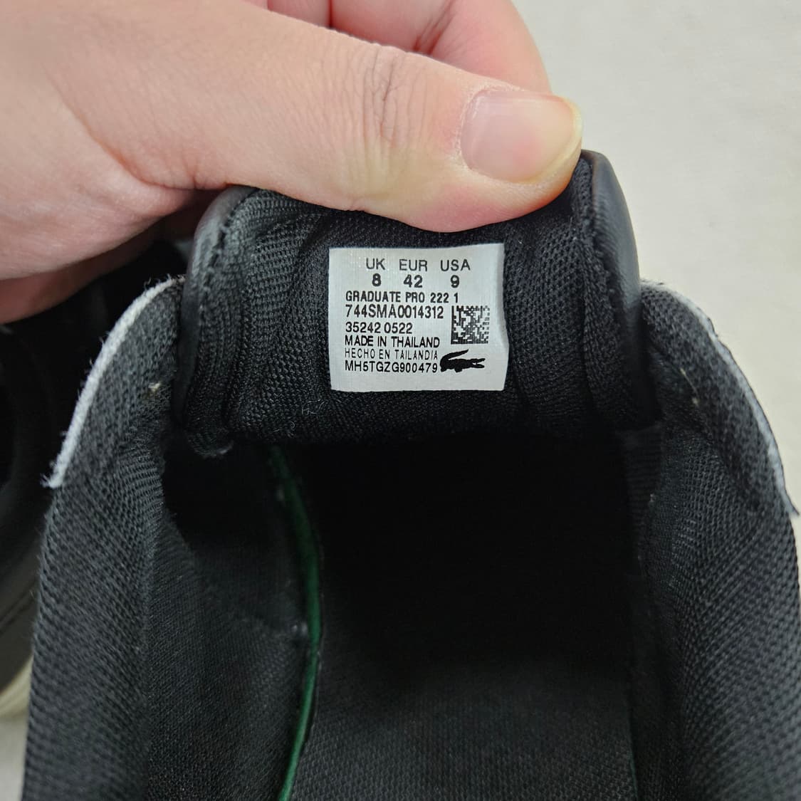 [9] 라코스테 블랙 레더 가죽 스니커즈 운동화 0116 Y1 상품이미지8