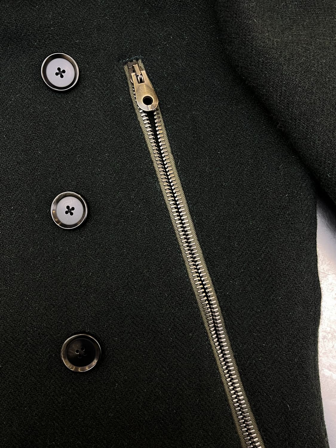 준 하시모토 더블 브레스티드 울 후드 자켓 상품이미지5