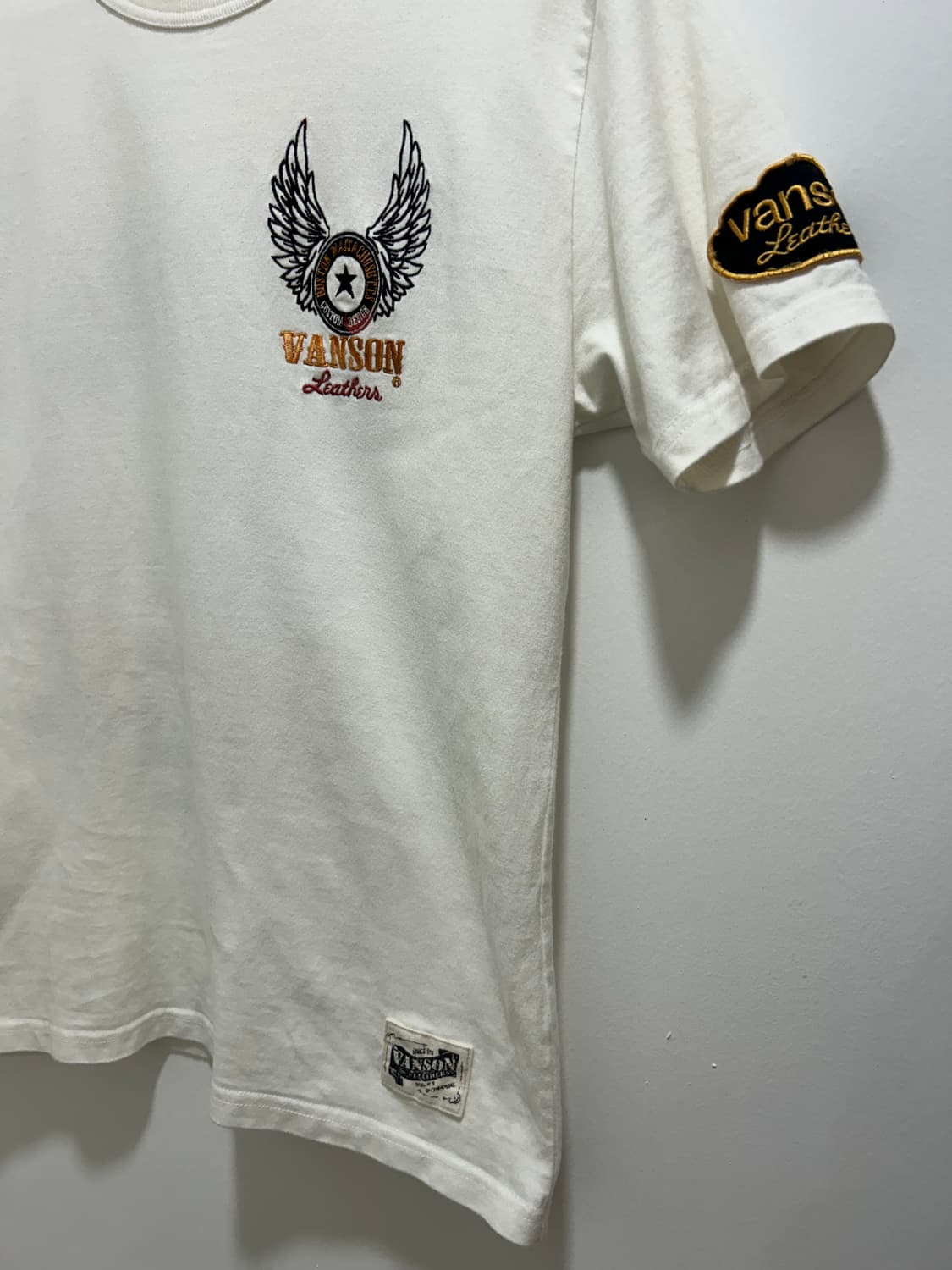 Vanson 밴슨 로고 패치 반팔 티셔츠 상품이미지6