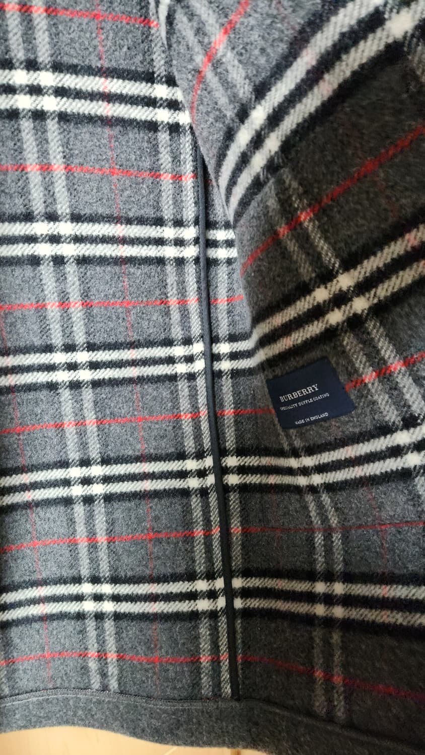 정품 남성 버버리 울 더플 코트 그레이 50 105추천 상품이미지3