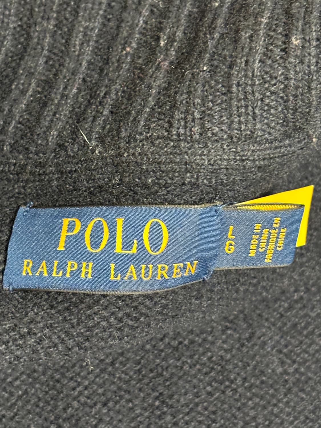 폴로 랄프로렌 니트 집업 L 네이비(정품)  상품이미지3