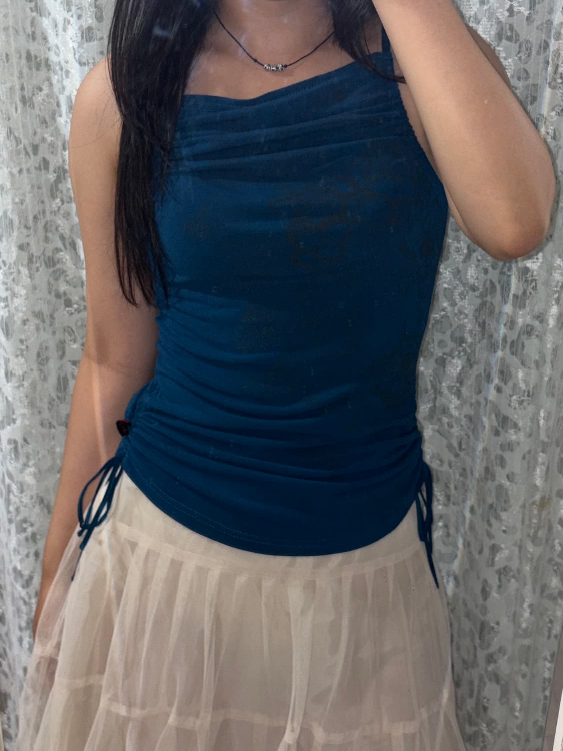 Blue oriental sleeveless 상품이미지3