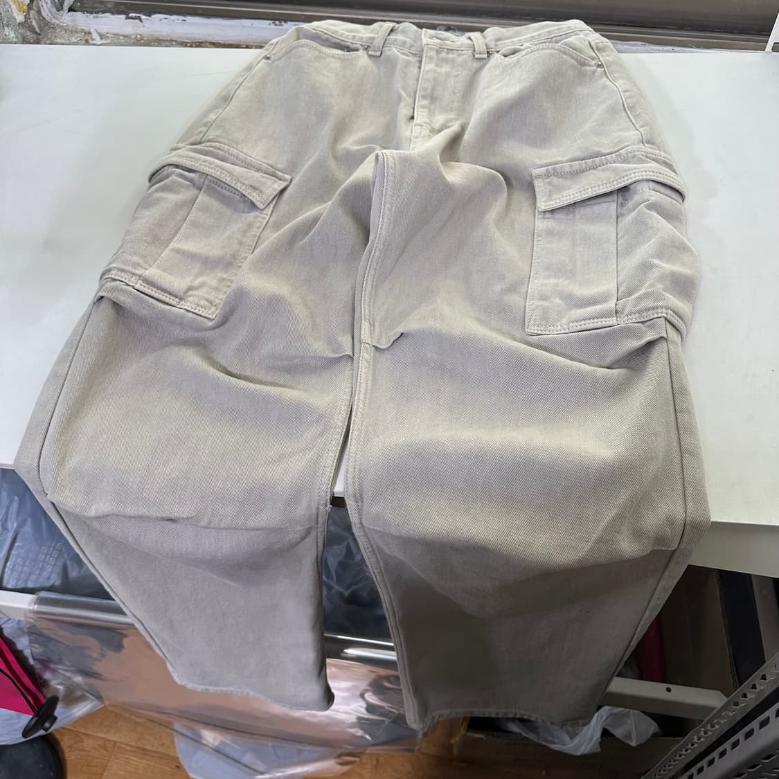 M WAYWARD 와이드핏 라이트베이지 카고 데님팬츠 상품이미지3