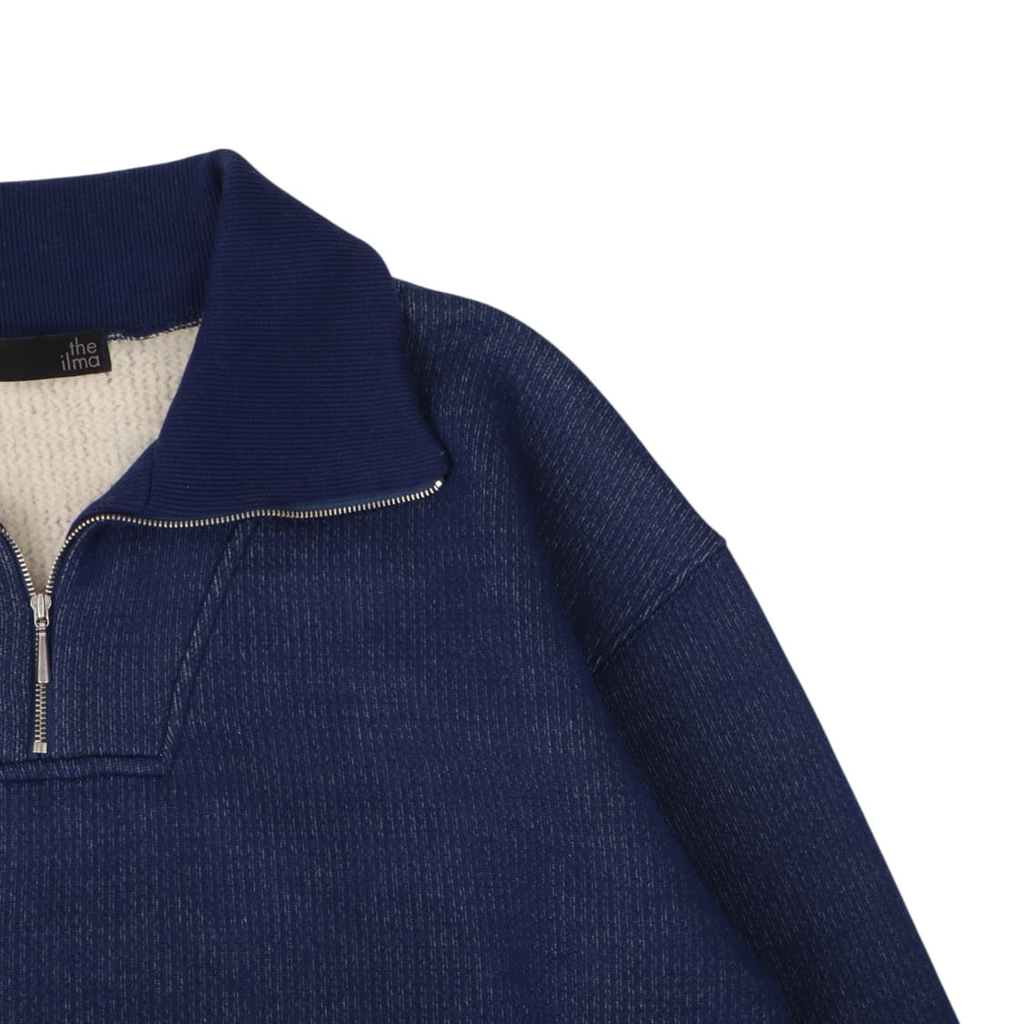 더 일마 블루 하프 집업 니트 상품이미지4