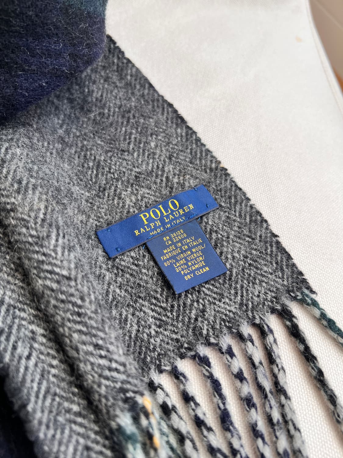 폴로 랄프로렌 체크/헤링본 머플러 상품이미지3