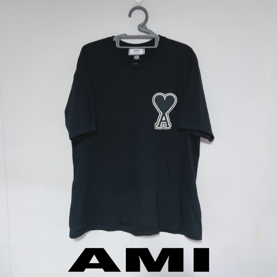 아미 블랙 빅로고 여름 공용 반팔티 상품이미지1