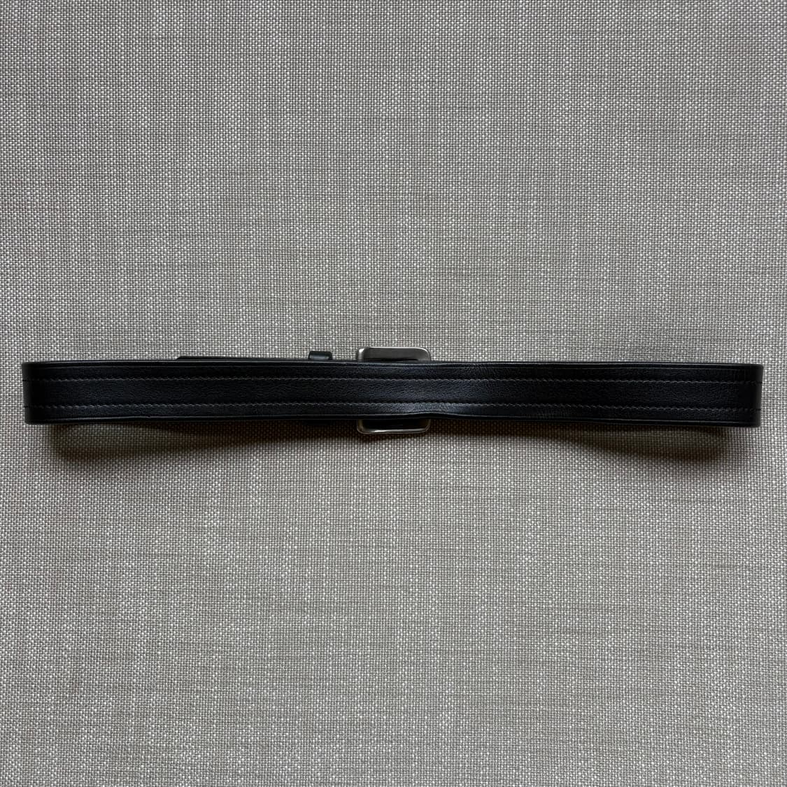 [32] 90s USA Eddie Bauer 블랙 레더 솔브 버클 벨트 상품이미지4