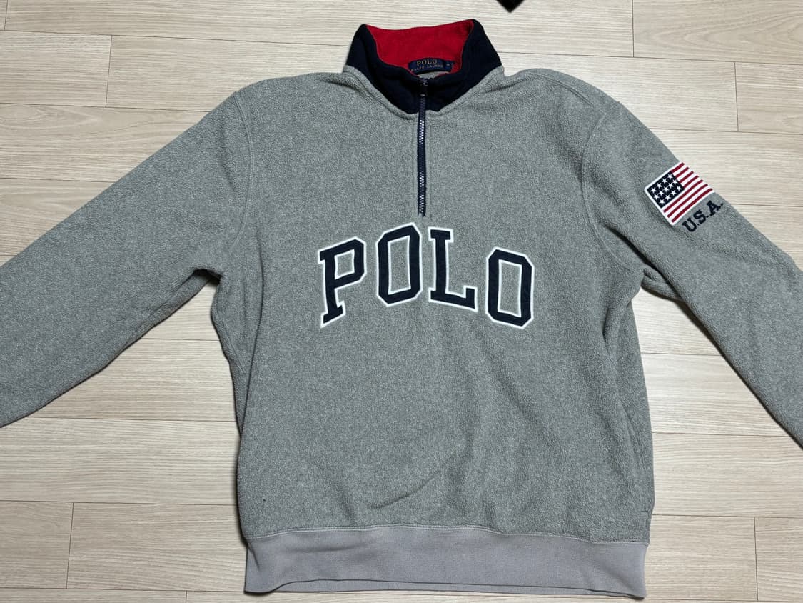 폴로 성조기 반집업 후리스 상품이미지1