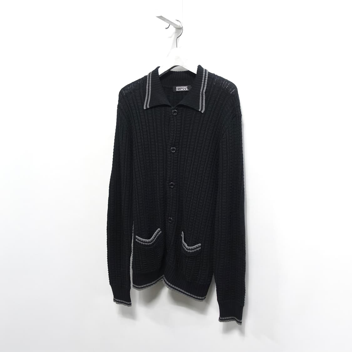 [M] HYSTERICGLAMOUR 히스테릭 글래머 배색카라 니트 가디건 상품이미지2