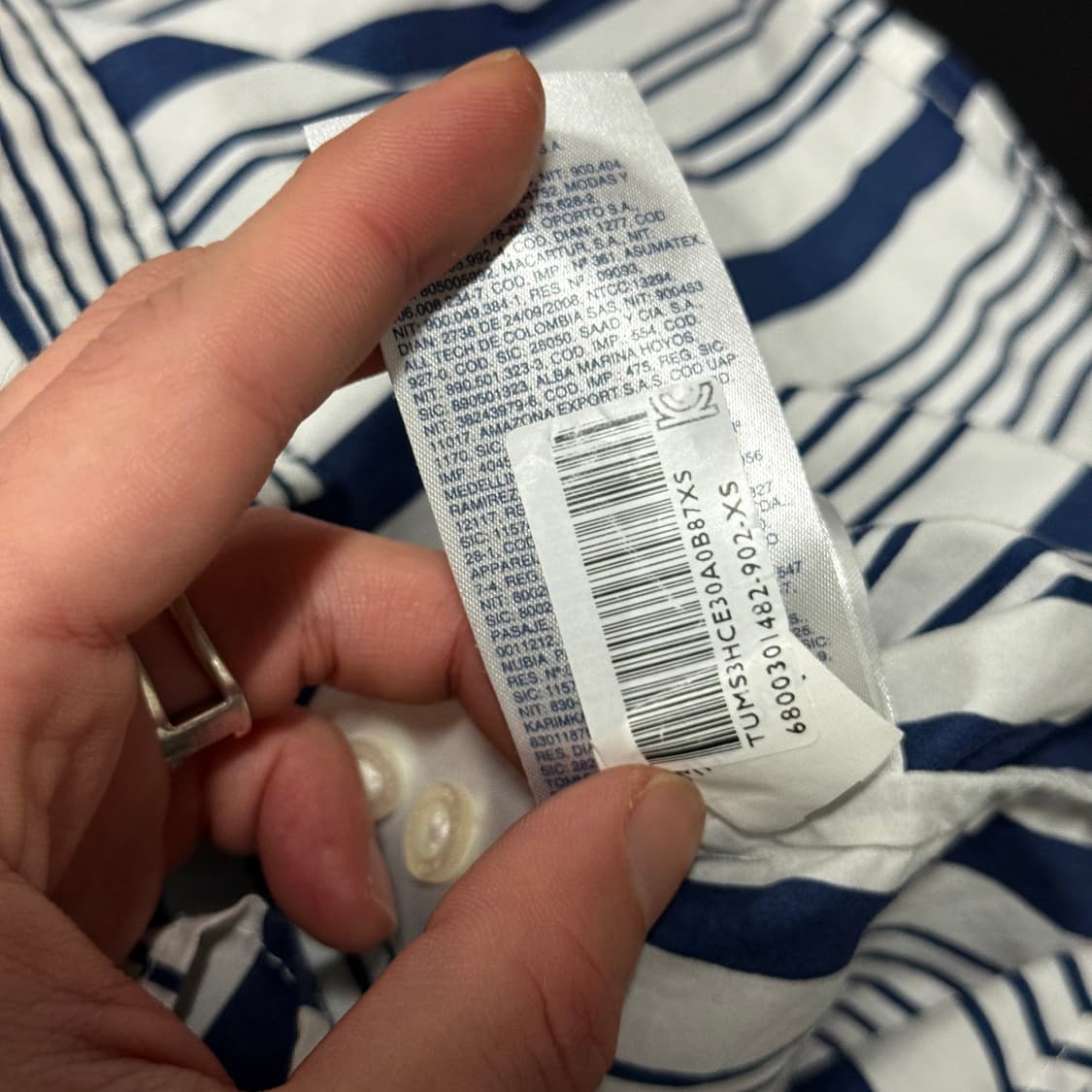 타미힐피거 오버핏 스트라이프 원 포켓 긴팔 셔츠 상품이미지7