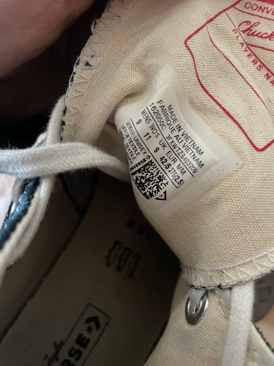 컨버스 척70 하이 블랙 275사이즈 상품이미지7