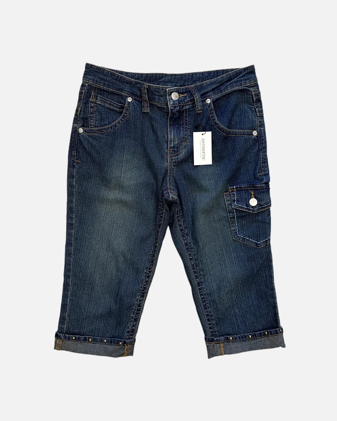 stud turn-up denim shorts 상품이미지2
