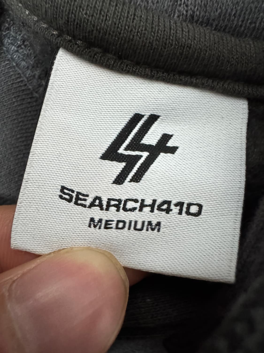 써치410 빈티지 카키 그래픽 오버핏 후드티 상품이미지3