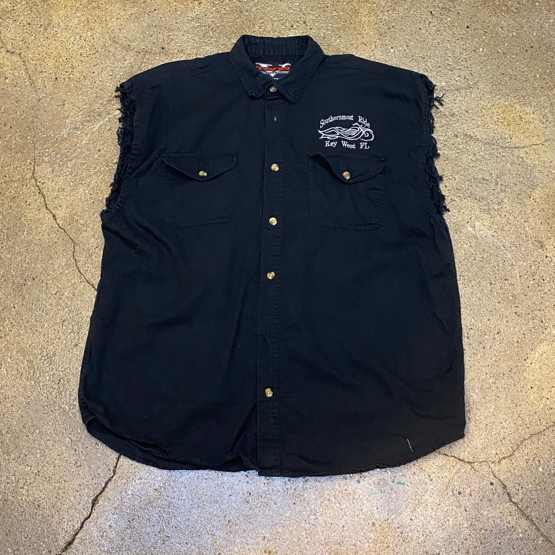 미국 빈티지 Vanson leather 라이더 조끼 바이크 민소매 셔츠 상품이미지1