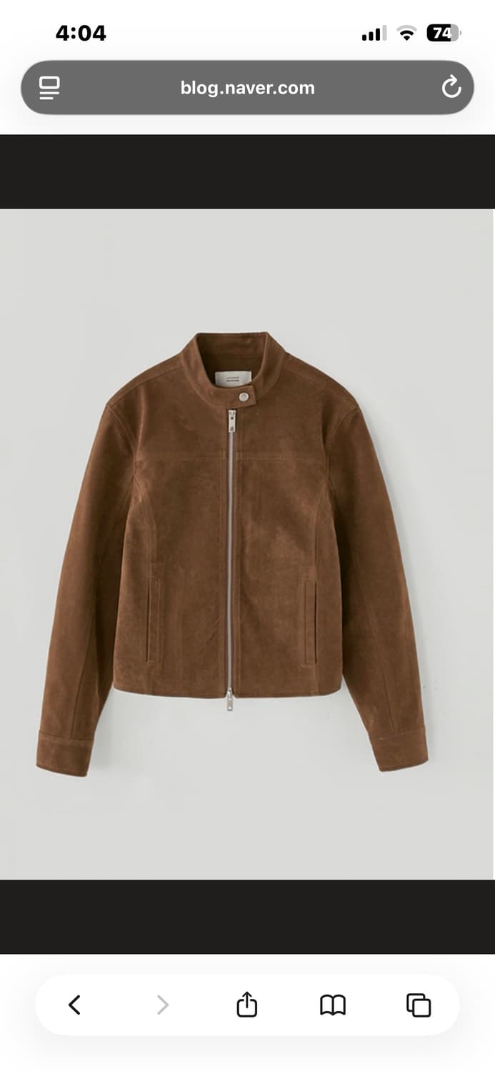 라퍼지포우먼 버핑레더 인시전 레이싱자켓 (스웨이드브라운/S) 상품이미지2