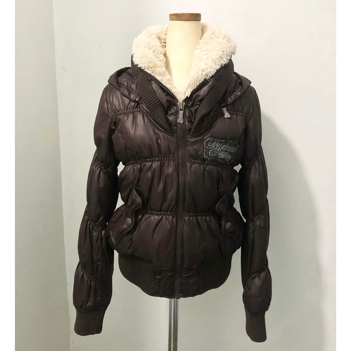 버커루 브라운 셔링 퍼 패딩 Buckaroo 빈티지 상품이미지1