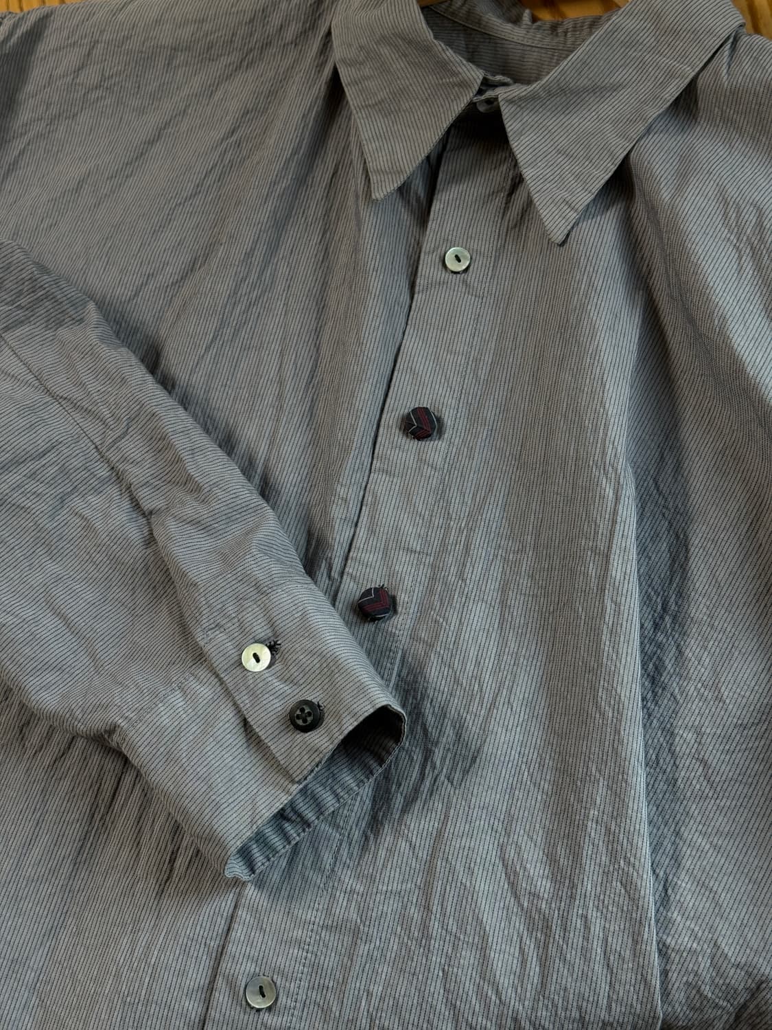 Geoffrey B. Small 실크 코튼 핸드다이 셔츠 LUS03 상품이미지1