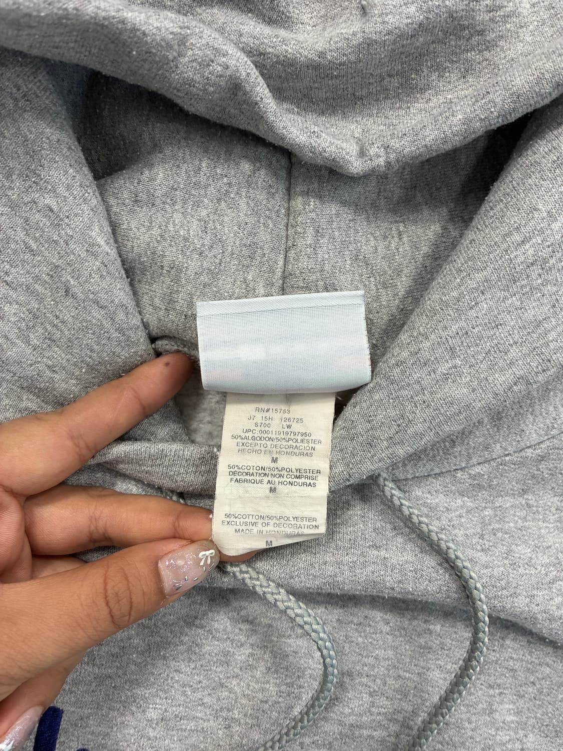 챔피온 어센틱 그레이 빅로고 후드티 M 상품이미지5